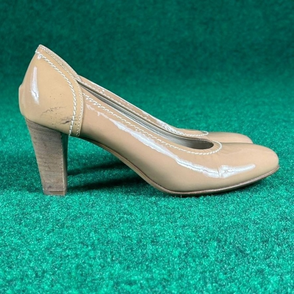 AGL Attilio Giusti‎ Leombruni Beige Leather Pump Heels Italy Made Women 8 (38) - Picture 2 of 12